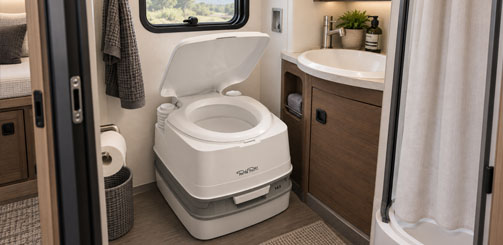 Utiliser des WC chimiques portables en voyage