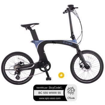 Vélo Pliant 20″ Begoniape – 7 Vitesses, Cadre Acier Carbone, Charge 90 Kg, Hauteur Réglable (1,4-1,9 M), Freins Avant/Arrière, Blanc